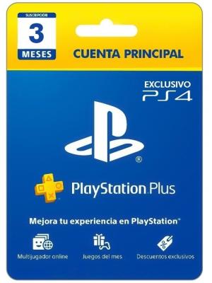 PSN PLUS 3 MESES CUENTA PRINCIPAL PS4